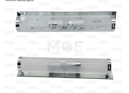 Class Lighting Mirror Light Frosted Glass With Flowers 2xE14 | A287-2 | ابليك مغسلة ساندويش مراية مغشى مع ورود