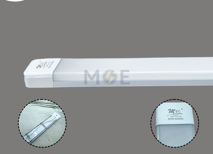 MEC LED Light Fixture White Daylight 80W 120cm | شاسي عريضة ليد ابيض دايلايت