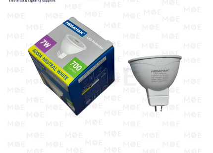 Megaman LED COB Spot Lamp CoolWhite GU5.3 MR16 4000K 7W | YTMR16Z1 | لمبة سبوت ليد كول وايت