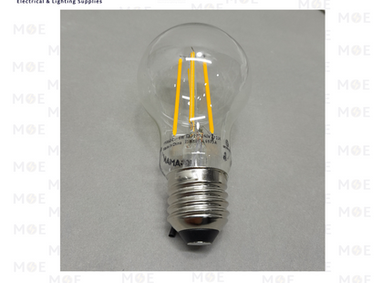 Megaman A60 LED Lamp Clear Filament Bulb WarmWhite 2700K E27 6W 540Lm | A60 | لمبة ليد برم فيلامنت شفاف ورم وايت