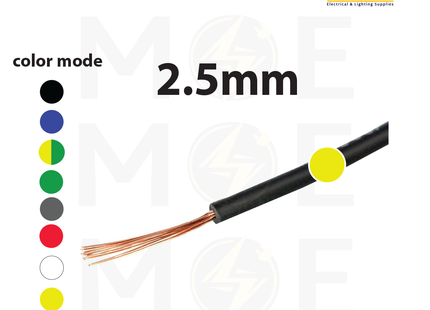Liban Cables Single Core Flexible 2.5mm Yellow | NYAF | شريط مفرد شعري اصفر