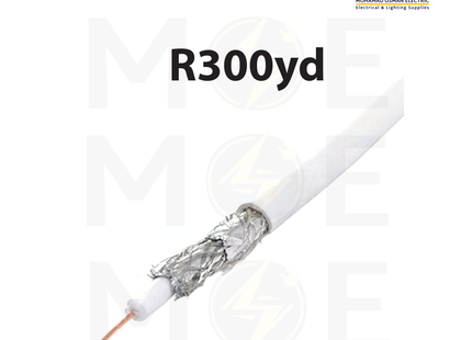 MEC Coaxial Cable RG6 White 128s 75 OHM R300yd | كابل كوكسيال ابيض