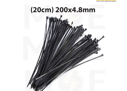 Arnocanali Cable Tie Black ( 20cm ) 200x4.8mm | F20048N | رباط بلاستيك اسود