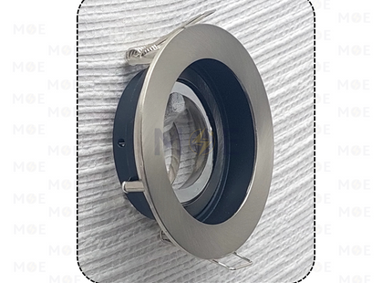 downlight / Spotlight Frame MR16 704 Chrome Recessed Adjustable Circular 9cm | سبوت فارغ مدور مخفي كروم متحرك