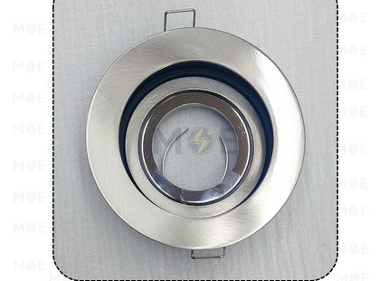 downlight / Spotlight Frame MR16 704 Chrome Recessed Adjustable Circular 9cm | سبوت فارغ مدور مخفي كروم متحرك