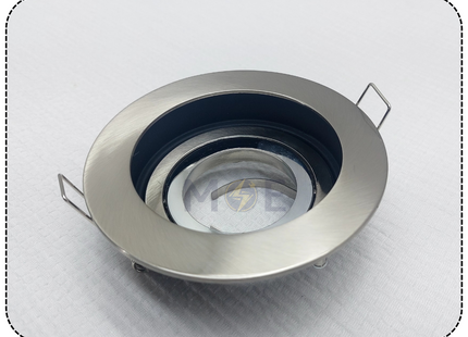 downlight / Spotlight Frame MR16 704 Chrome Recessed Adjustable Circular 9cm | سبوت فارغ مدور مخفي كروم متحرك