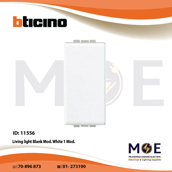 Bticino Living light Blank module White 1module | N4950