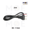 Flat 2Pin Power Cord With Open Ended Cable 2.5A 2mt