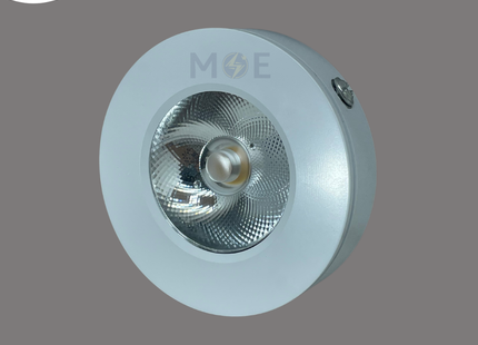 Cuperlight LED COB Downlight/ Panel Light White Ceiling Surface Mounted Circular Warmwhite 7cm 8W | 8W COB WW | سبوت ليد مدور ظاهر ابيض ورم وايت