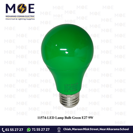 LED Lamp Bulb Green E27 9W