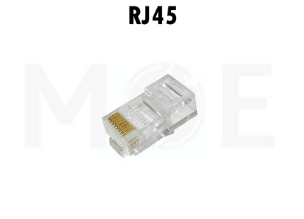 Dintek Network Plug Crimp Connector Unshielded Transparent CAT5E RJ45 8P8C | 1501-88052