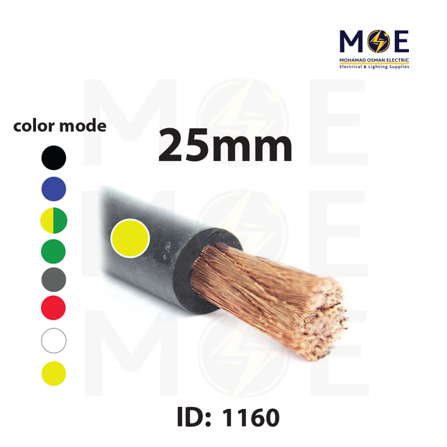 Liban Cables Single Core Flexible 25mm Yellow | NYAF