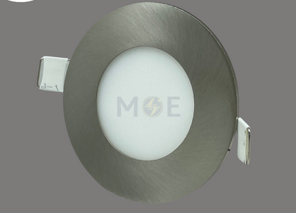 SEG LED Downlight/ Panel Light Chrome Ceiling Flush Mounted Circular Warmwhite 3500K 7cm 4W | PD4W/SN | سبوت ليد مدور مخفي كروم ورم وايت