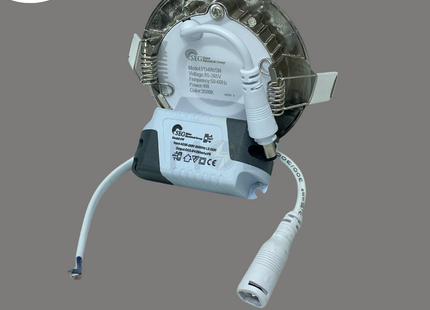 SEG LED Downlight/ Panel Light Chrome Ceiling Flush Mounted Circular Warmwhite 3500K 7cm 4W | PD4W/SN | سبوت ليد مدور مخفي كروم ورم وايت