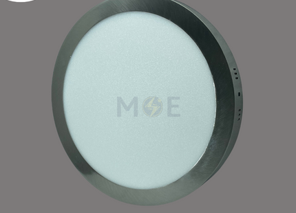 SEG LED Downlight/ Panel Light Chrome Ceiling Surface Mounted Circular Daylight 6500K 30cm 30W | MDF30W/RL/SN | سبوت ليد مدور ظاهر كروم دايلايت