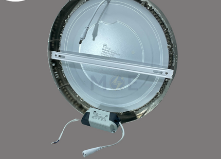 SEG LED Downlight/ Panel Light Chrome Ceiling Surface Mounted Circular Daylight 6500K 30cm 30W | MDF30W/RL/SN | سبوت ليد مدور ظاهر كروم دايلايت