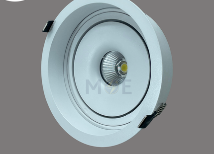CuperLight LED COB Downlight/ Panel Light White Ceiling Flush Mounted Adjustable Circular Daylight 6500K 14cm 18W | DL-DD130 | سبوت ليد مدور مخفي متحرك ابيض دايلايت