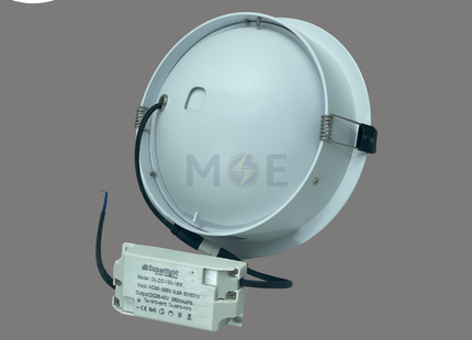 CuperLight LED COB Downlight/ Panel Light White Ceiling Flush Mounted Adjustable Circular Daylight 6500K 14cm 18W | DL-DD130 | سبوت ليد مدور مخفي متحرك ابيض دايلايت