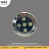 Cuperlight IP65 COB LED Ground SpotLight Chrome Flush Circular Spot Daylight 6500K 8cm 5x1W | KG-UG-5x1W