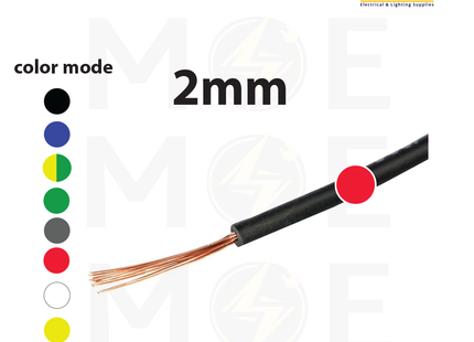 Liban Cables Single Core Flexible 2mm Red | NYAF | شريط مفرد شعري احمر