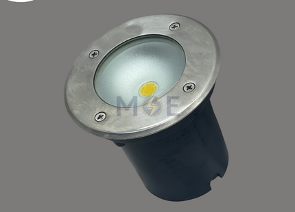 Cuperlight IP65 COB LED Ground SpotLight Chrome Flush Circular Spot Warmwhite 3000K 7cm 9W | KG-UG-9W | سبوت ارض ليد مدور مخفي كروم ورم وايت