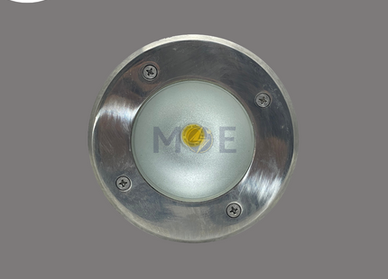 Cuperlight IP65 COB LED Ground SpotLight Chrome Flush Circular Spot Warmwhite 3000K 7cm 9W | KG-UG-9W | سبوت ارض ليد مدور مخفي كروم ورم وايت