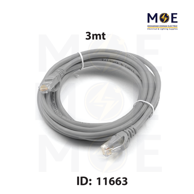 CAT6 UTP Patch Cord Cable 3mt