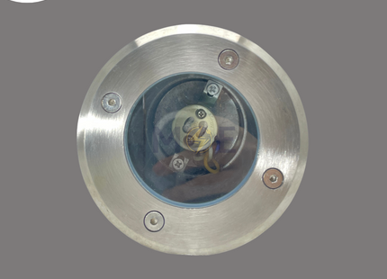 Cuperlight IP65 Ground SpotLight Chrome Flush Circular Spot GU10 110x105x75mm | سبوت ارض فارغ مدور مخفي كروم