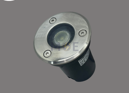 Cuperlight IP65 COB LED Ground SpotLight Chrome Flush Circular Spot Daylight 6500K 4cm 1W | UG 1W LED | سبوت ارض ليد مدور مخفي كروم دايلايت
