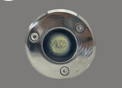 Cuperlight IP65 COB LED Ground SpotLight Chrome Flush Circular Spot Daylight 6500K 4cm 1W | UG 1W LED | سبوت ارض ليد مدور مخفي كروم دايلايت