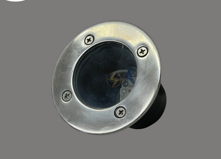 IP65 Ground SpotLight Chrome Flush Circular Spot G4 MR11 6x8cm |BR5013 | سبوت ارض فارغ مدور مخفي كروم
