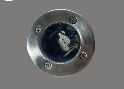 IP65 Ground SpotLight Chrome Flush Circular Spot G4 MR11 6x8cm |BR5013 | سبوت ارض فارغ مدور مخفي كروم