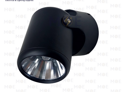 Goldenlight IP65 LED COB Waterproof Surface Adjustable Wall/Ceiling Mounted Spotlight Black Warmwhite 3000K 20W | WL 142 | سبوت ليد حائط/سقف ظاهر مطري متحرك اسود ورم وايت