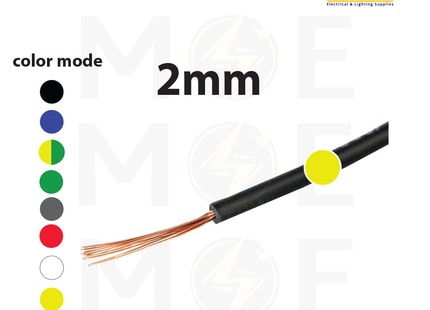Liban Cables Single Core Flexible 2mm Yellow | NYAF | شريط مفرد شعري اصفر
