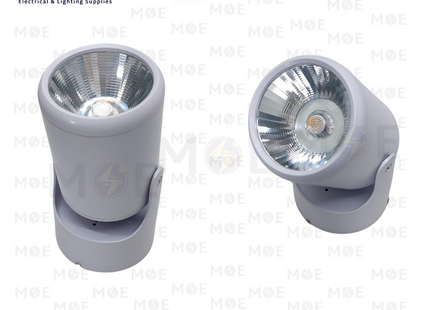 Goldenlight IP65 LED COB Waterproof Surface Adjustable Wall/Ceiling Mounted Spotlight White Warmwhite 3000K 20W | WL 142 | سبوت ليد حائط/سقف ظاهر مطري متحرك ابيض ورم وايت