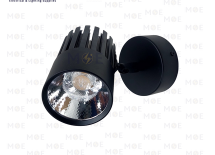 Cuperlight LED COB Surface Adjustable Wall Spotlight Black Warmwhite 3000K 30W | LYGD1010/P2 30W BK WW | سبوت ليد حائط ظاهر متحرك اسود ورم وايت