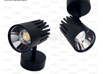 Cuperlight LED COB Surface Adjustable Wall Spotlight Black Warmwhite 3000K 30W | LYGD1010/P2 30W BK WW | سبوت ليد حائط ظاهر متحرك اسود ورم وايت