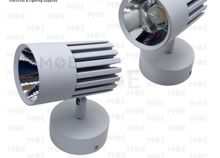 Cuperlight LED COB Surface Adjustable Wall Spotlight White Warmwhite 3000K 30W | LYGD1010/P2 30W WH WW | سبوت ليد حائط ظاهر متحرك ابيض ورم وايت