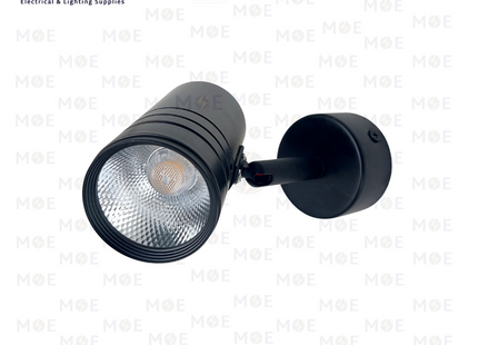 Cuperlight LED COB Surface Adjustable Wall Spotlight Black Warmwhite 3000K 15W | LYGD1010/12 15W BK WW | سبوت ليد حائط ظاهر متحرك اسود ورم وايت