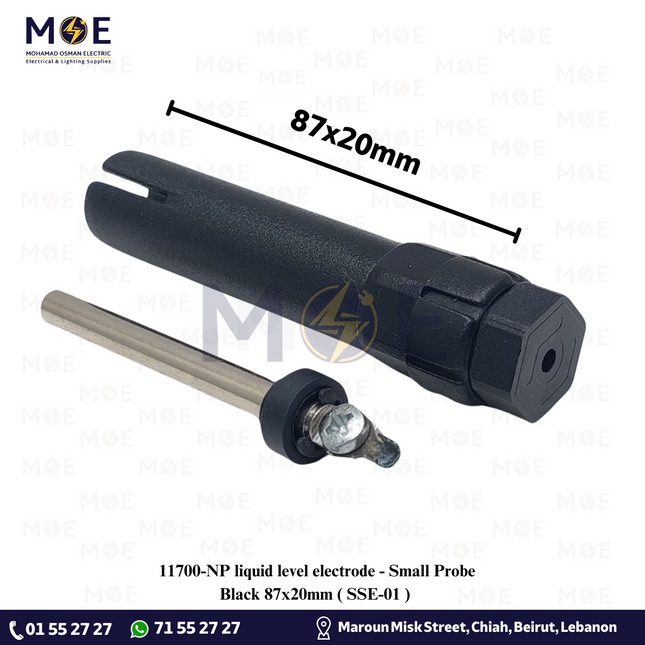 NP liquid level electrode / Small Probe Black 87x20mm | SSE-01