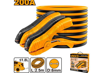 Ingco Booster/Jumper Cables 200A 8mm 2.5mt | HBTCP2001