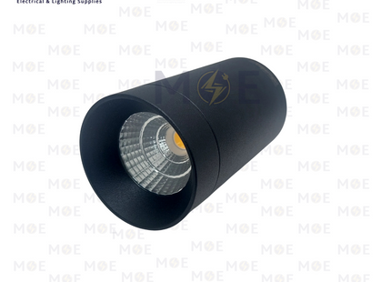 Cuperlight LED Downlight Surface Cylinder Spot Matt Black Warmwhite 60x107mm 12W | ZR-C3003 | سبوت ليد ظاهر مدور شكل سيلندر ثابت اسود ورم وايت
