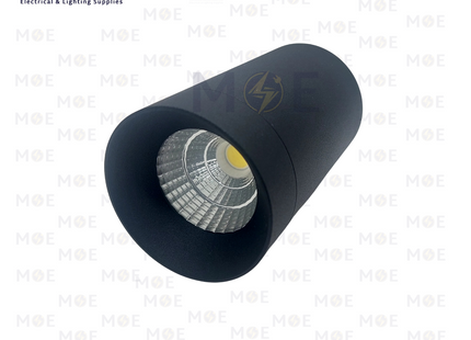 Cuperlight LED Downlight Surface Cylinder Spot Matt Black Daylight 60x107mm 12W | ZR-C3003 | سبوت ليد ظاهر مدور شكل سيلندر ثابت اسود دايلايت