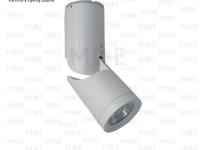 Cuperlight LED Downlight Surface Adjustable Cylinder Spot White Warmwhite 20x7cm 15W | H007A | سبوت ليد ظاهر مدور شكل سيلندر متحرك ابيض ورم وايت