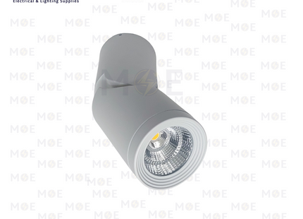 Cuperlight LED Downlight Surface Adjustable Cylinder Spot White Warmwhite 20x7cm 15W | H007A | سبوت ليد ظاهر مدور شكل سيلندر متحرك ابيض ورم وايت