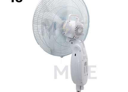 JTC Rechargeable stand fan with Remote Control & 4 Pieces LED & Timer & USB Port White 40W 18inch | F-2938HRS