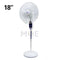 JTC Rechargeable stand fan with Remote Control & 4 Pieces LED & Timer & USB Port White 40W 18inch | F-2938HRS