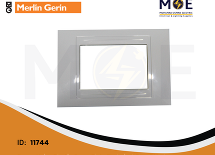 Merlin Gerin Eunea Unica Plastic Cover Plate Technical Gray 3module | U4.103.58 | بلاك بلاستيك رمادي