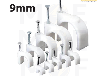 Bandex Cable Clips / Wall Wire Clips 9mm | PNK09WE | اتاش للكابل
