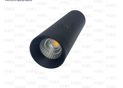 Cuperlight LED Downlight Surface Cylinder Spot Matt Black Warmwhite 60x107mm 1500Lm 15W | ZR-C3003 | سبوت ليد ظاهر مدور شكل سيلندر ثابت اسود ورم وايت